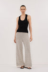 ASPEN BLACK SLEEVELESS RACER KNIT TOP