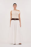 KARA SANDSTONE ASYM KNIT TOP