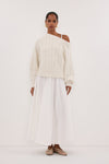 TOM CREAM ASYM KNIT JUMPER