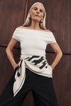 ASTRID PLASTER OFF SHOULDER KNIT TOP