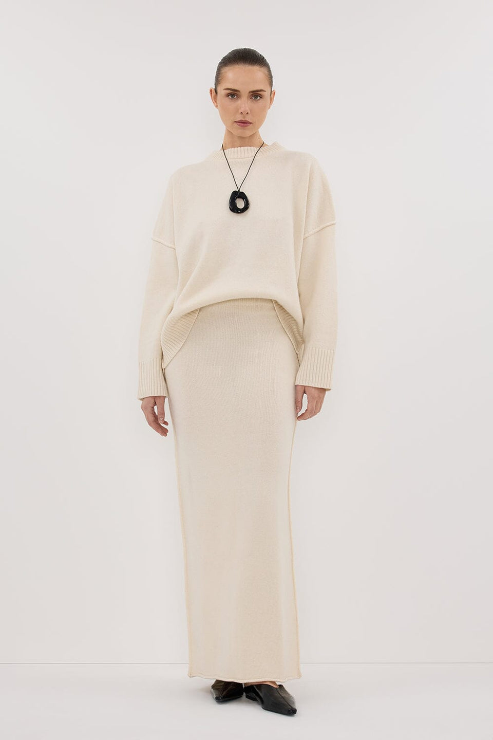 PAIGE CREAM WOOL KNIT JUMPER Clothing DISSH Boutiques