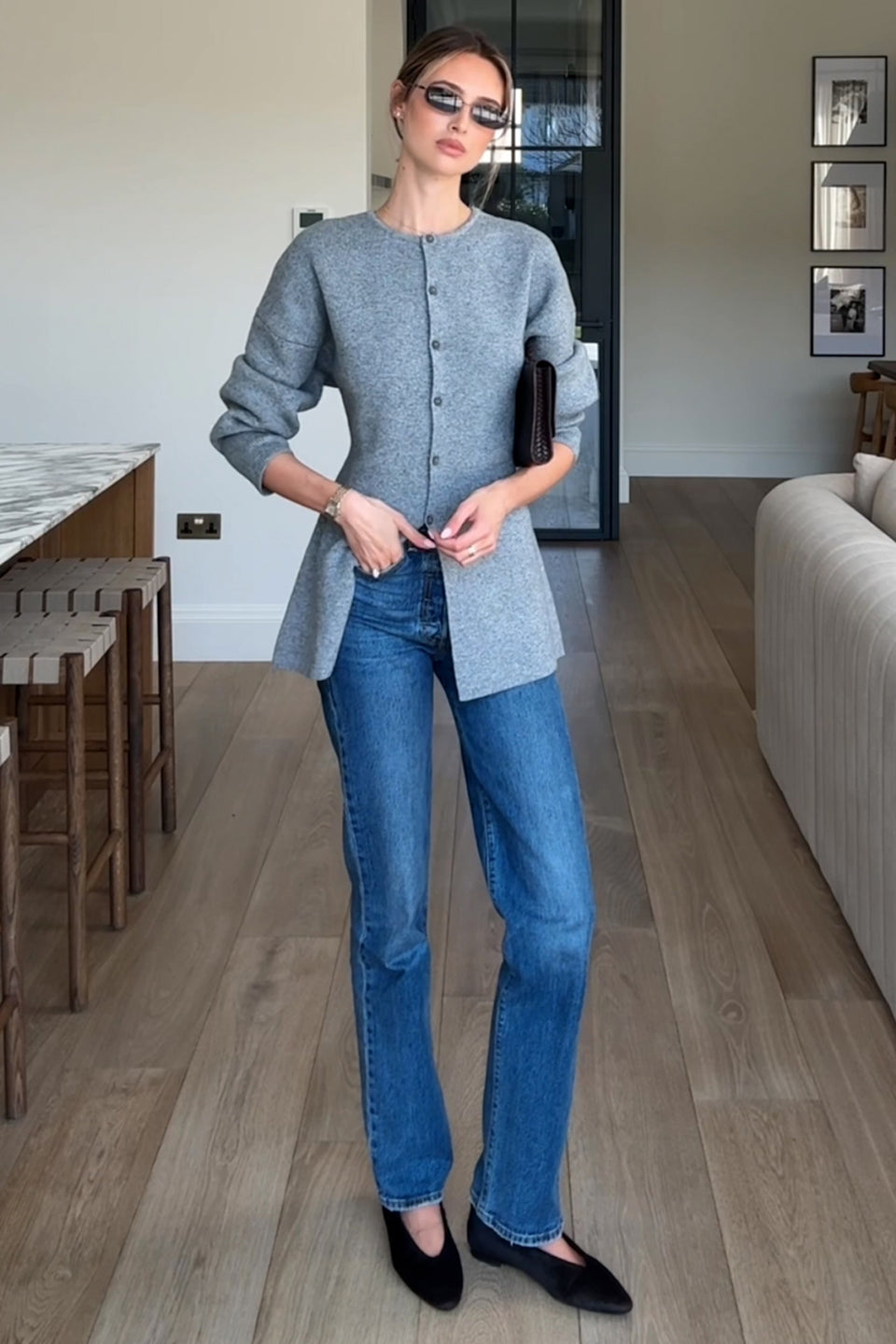 MARTHA GREY MARLE CINCHED CARDIGAN