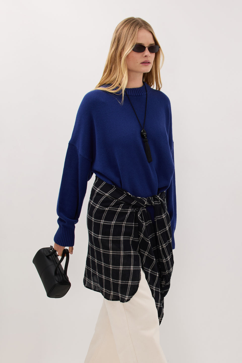 CECILIA COBALT CREW NECK JUMPER