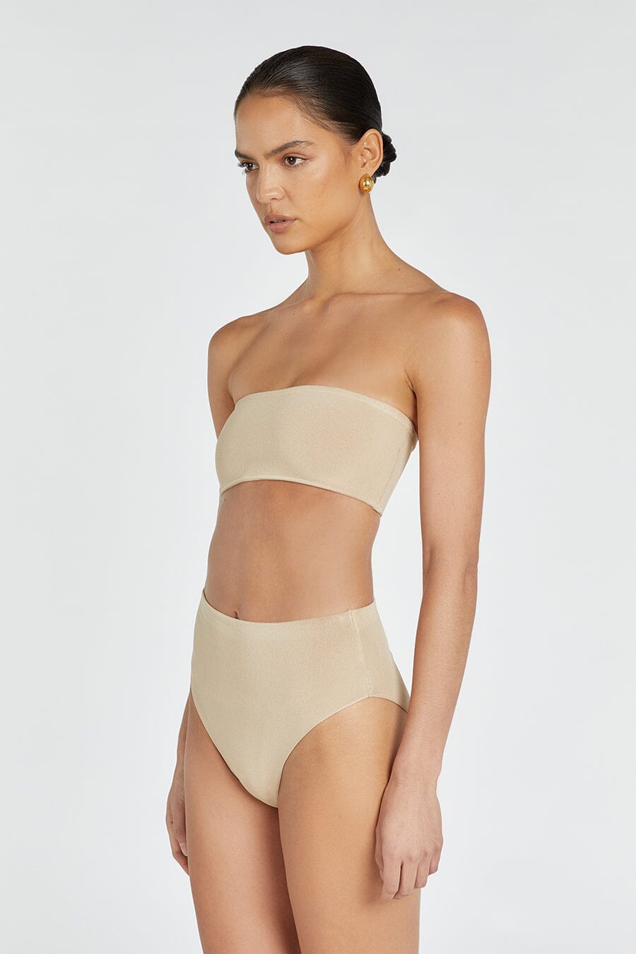 BASE BEIGE HIGH WAIST BRIEF Clothing DISSH Boutiques