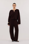 PAIGE CHOC WOOL KNIT PANT