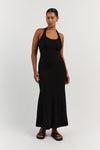 EDDISON BLACK KNIT MIDI DRESS