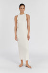 ANDERS CREAM KNIT MIDI DRESS