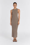 ANDERS LATTE KNIT MIDI DRESS