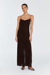 LINCOLN CHOC MIDI DRESS