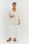 PERI CREAM DENIM SHACKET