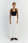 DELLA OFF WHITE COLUMN DENIM SKIRT