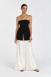 WILLA BLACK STRAPLESS TOP