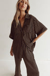 MILA CARAMEL VACATION SHIRT