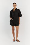 MAXIE BLACK COTTON SHIRT