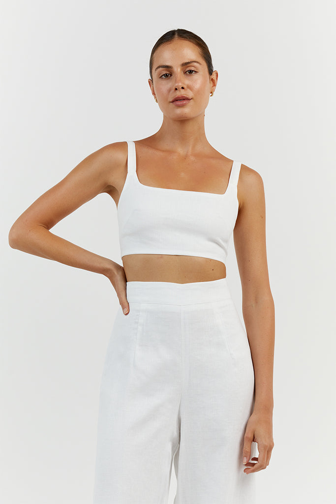 Dunnes Stores  White Seamless Non Wired Crop Top