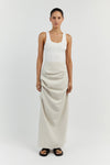 NILE BONE ROUCHED MAXI SKIRT