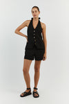 AMELIA BLACK TENCEL BLEND SHORT