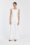 FLICK WHITE LINEN PANT