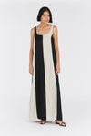 AGI NATURAL COLOUR BLOCK MAXI DRESS