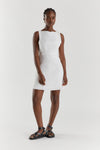 TYLA WHITE LINEN MINI DRESS