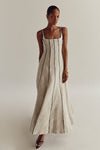 BECK NATURAL LINEN MIDI DRESS