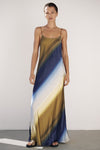 DENAI OMBRE SATIN MAXI DRESS