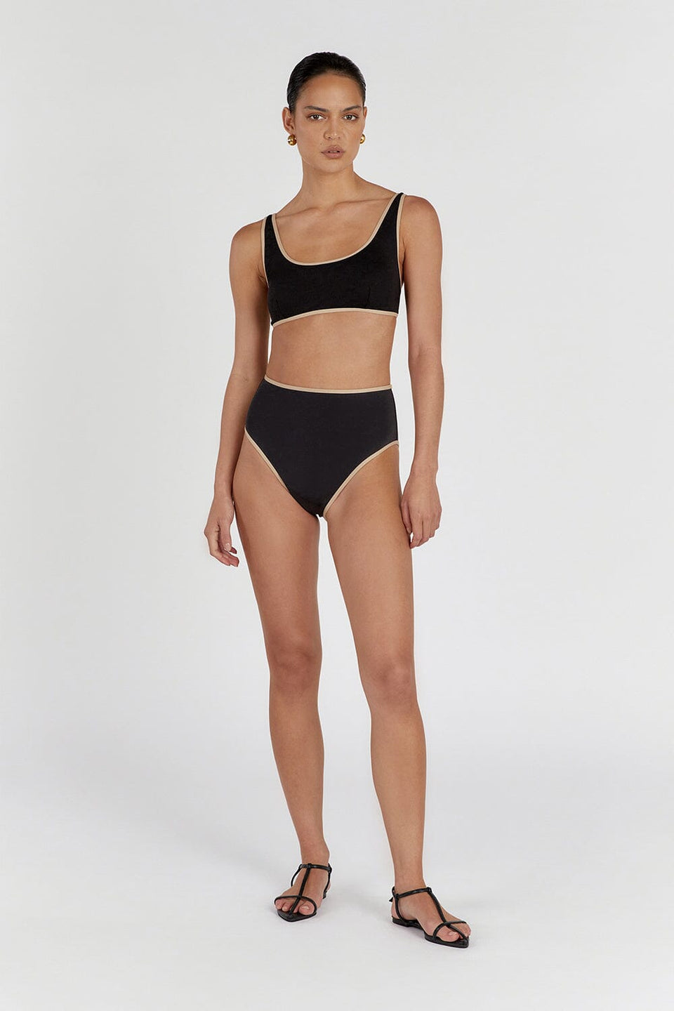 BAILEY BLACK CONTRAST WAIST BRIEF Clothing DISSH Boutiques