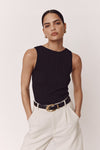 SIENNA BLACK KNIT TANK