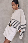 CAMILLE STONE STRIPE CROP JUMPER