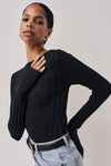 GOLDIE BLACK LONG SLEEVE TOP
