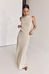 GOLDIE NATURAL MIDI SKIRT