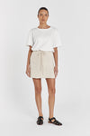 DION NATURAL BOUCLE MINI SKIRT