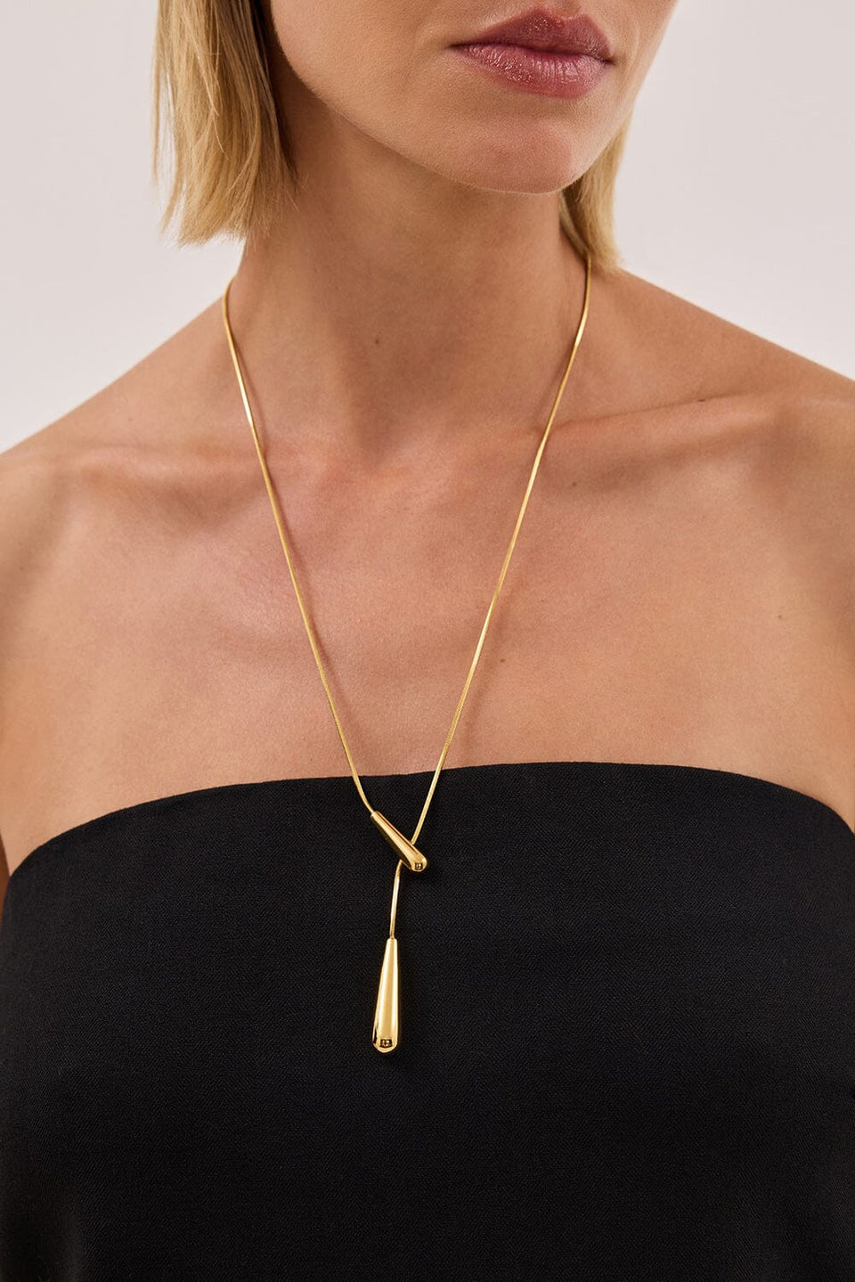ANNA ROSSI GOLD DROP CHAIN NECKLACE