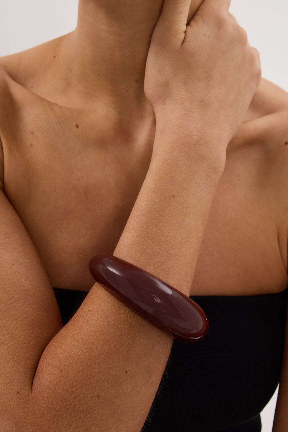 ANNA ROSSI HEIRLOOM BANGLE MAROON Accessories DISSH Boutiques 