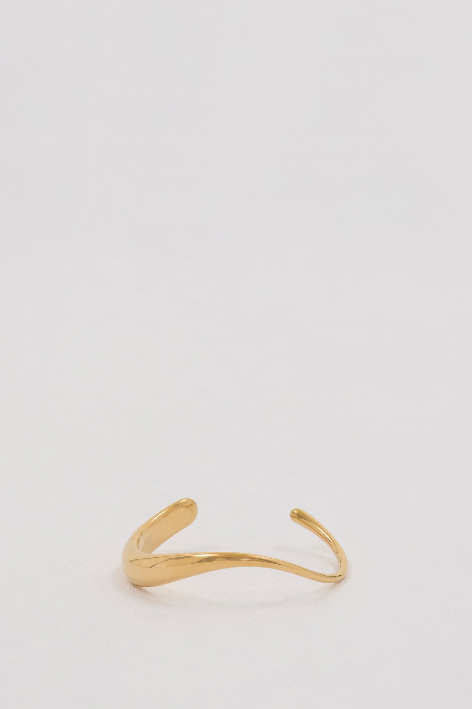 ANNA ROSSI WAVE GOLD BANGLE CUFF