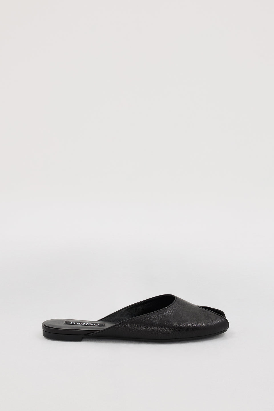 SENSO COLETTE EBONY PEEPTOE FLAT