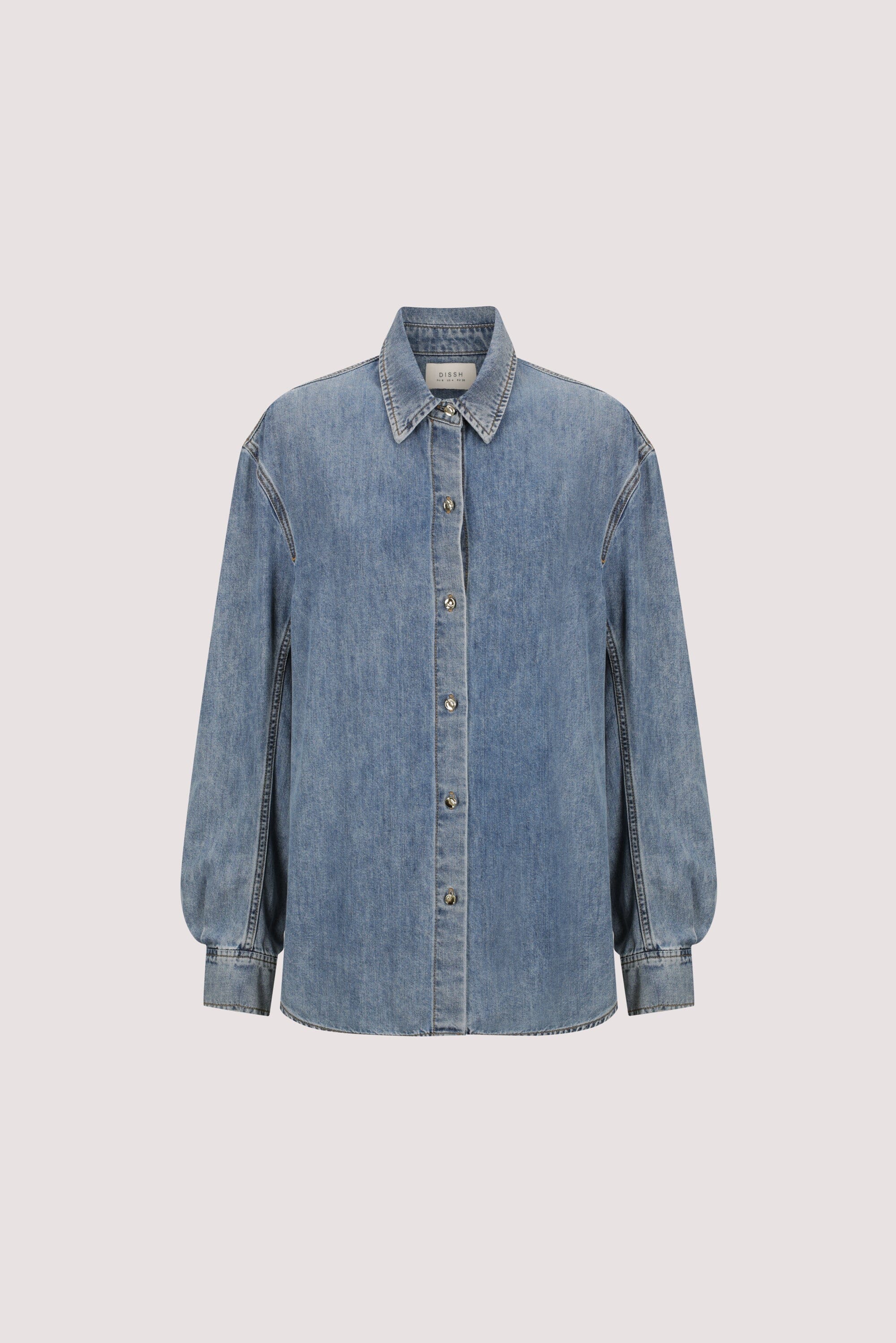 AMARA LIGHT BLUE DENIM SHIRT Clothing DISSH Boutiques 
