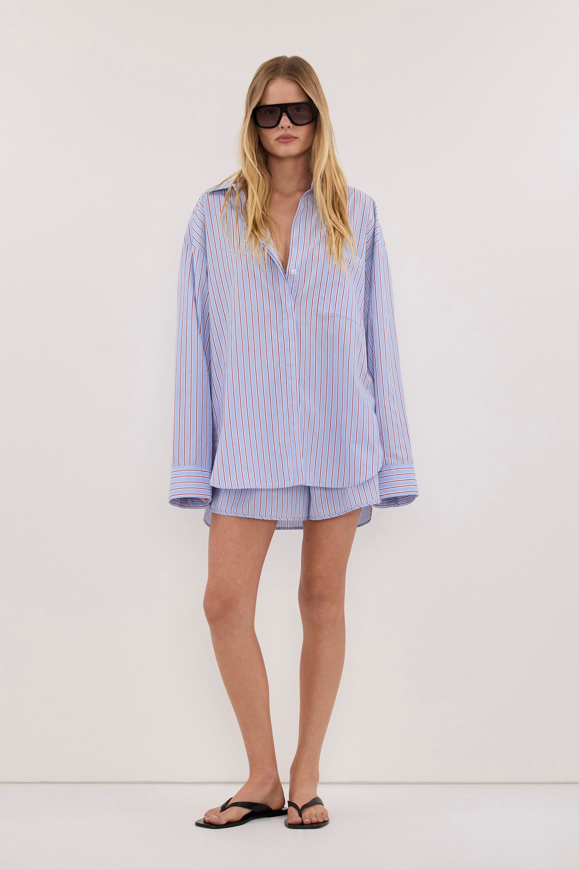 ORSON BLUE STRIPE COTTON SHIRT
