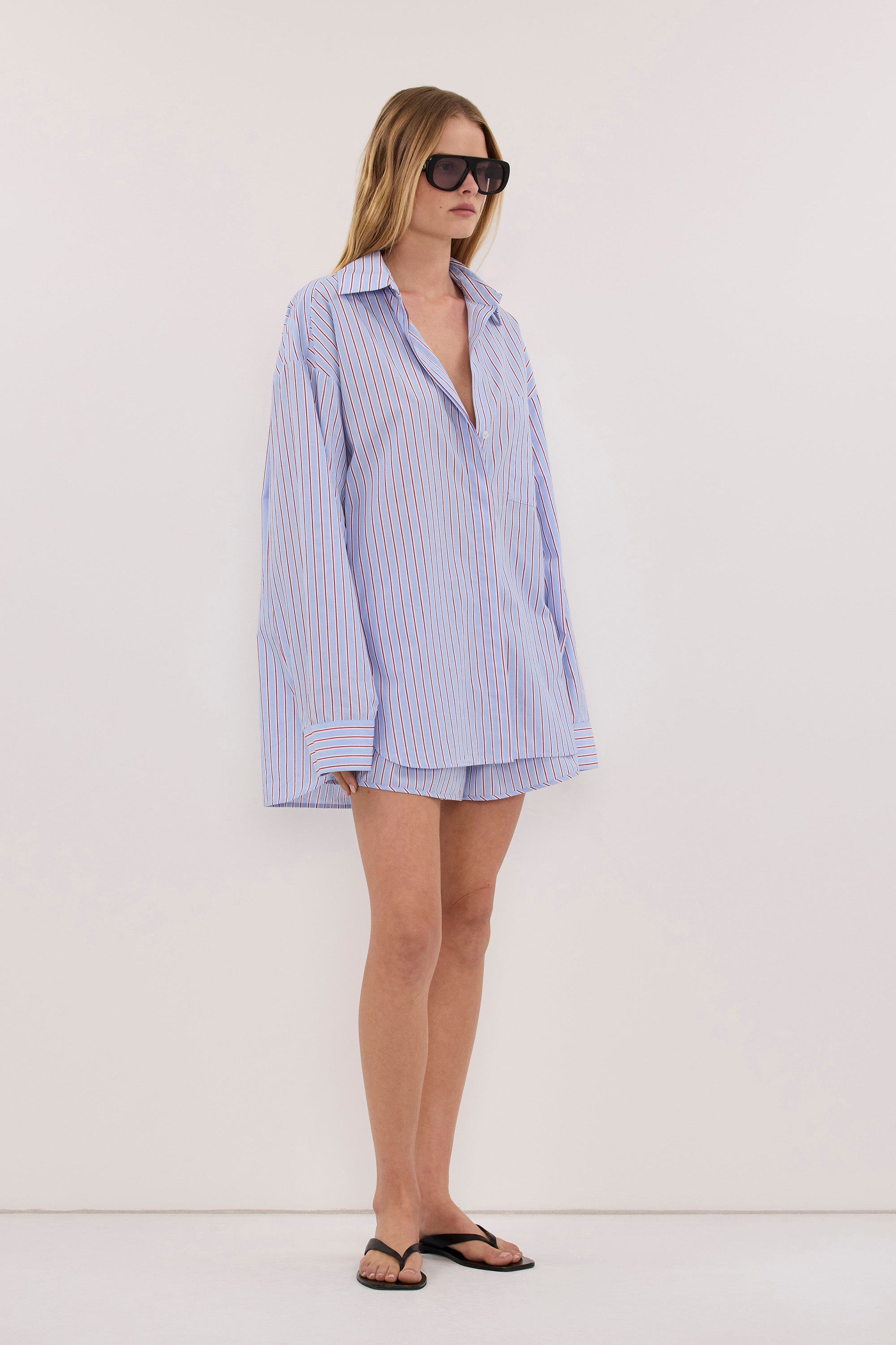 ORSON BLUE STRIPE COTTON SHIRT