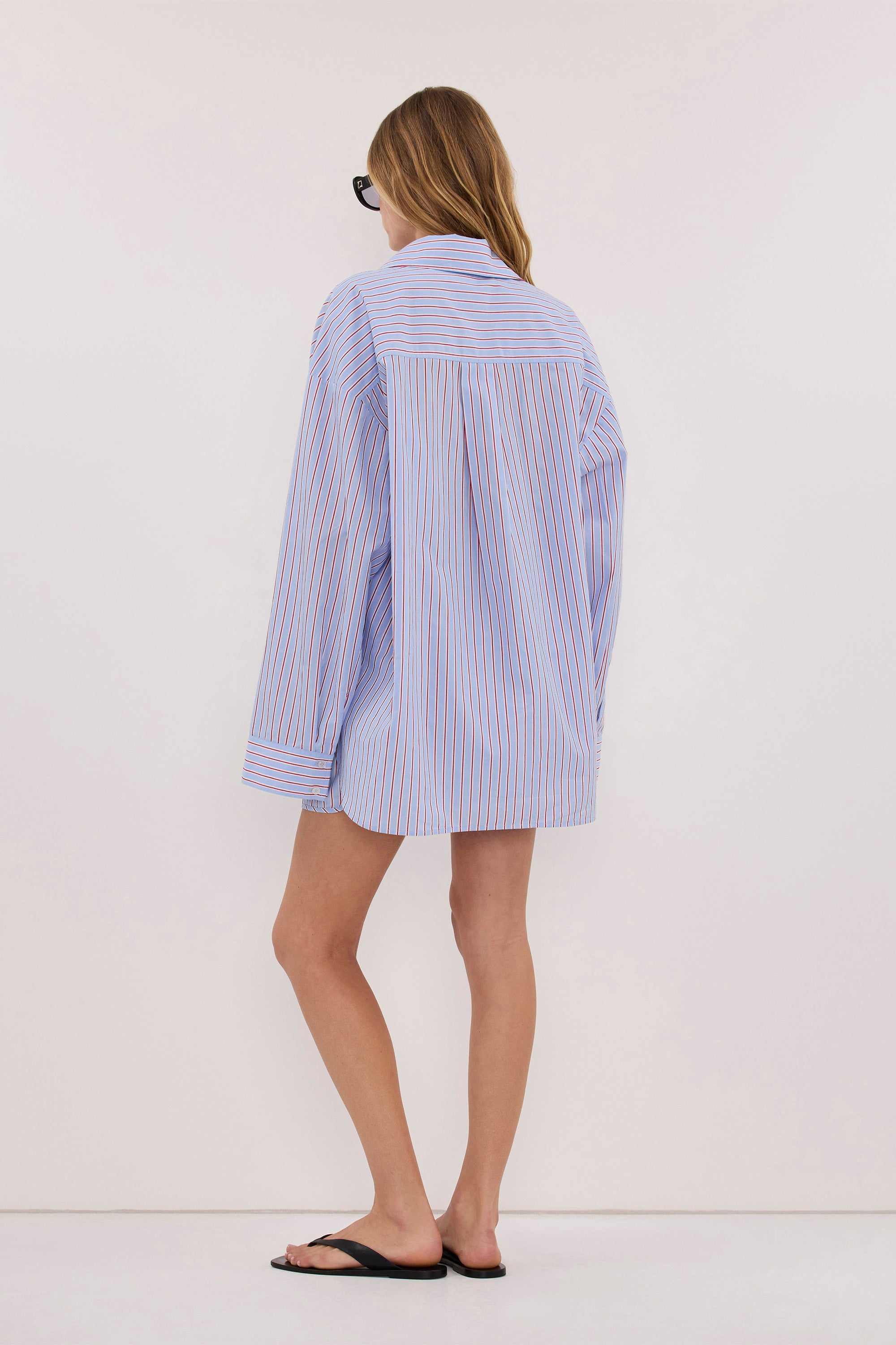 ORSON BLUE STRIPE COTTON SHIRT