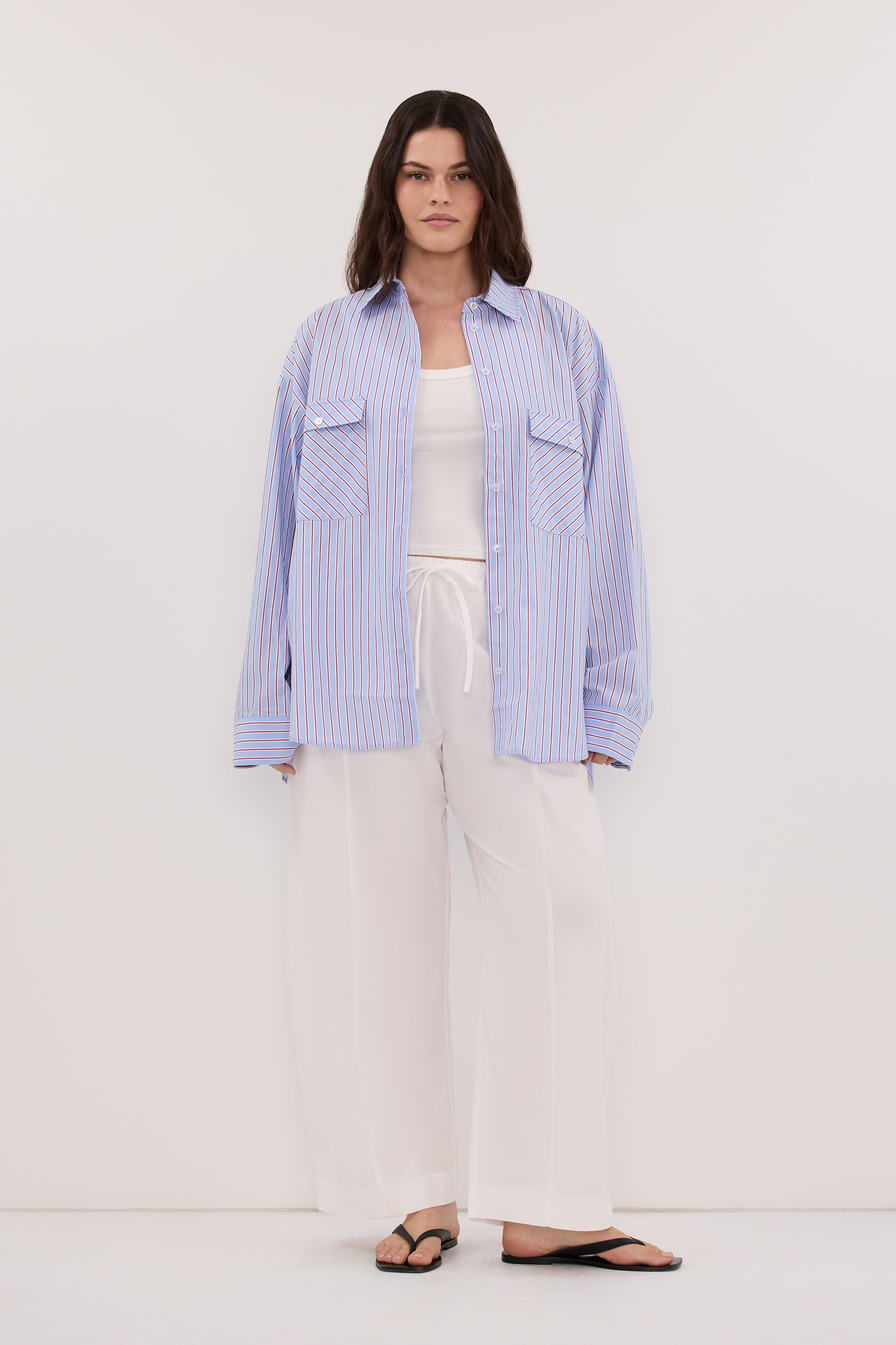 ORSON BLUE STRIPE COTTON SHIRT