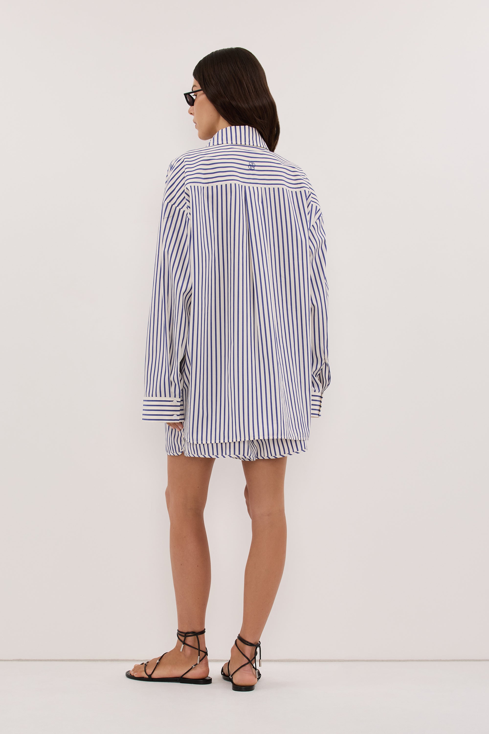 HELENE BLUE STRIPE COTTON SHIRT