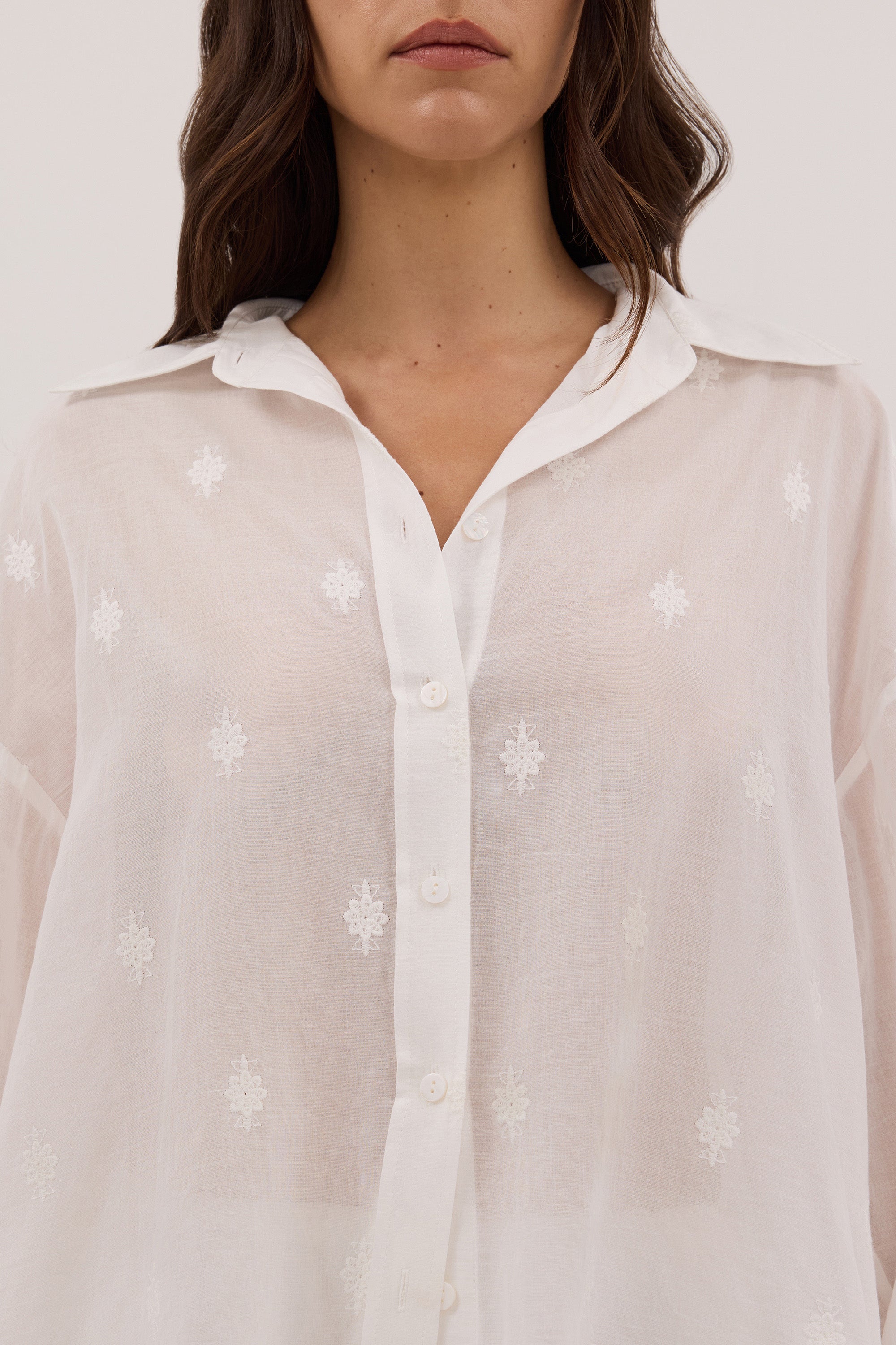SIERRA WHITE COTTON SHIRT - PRE ORDER