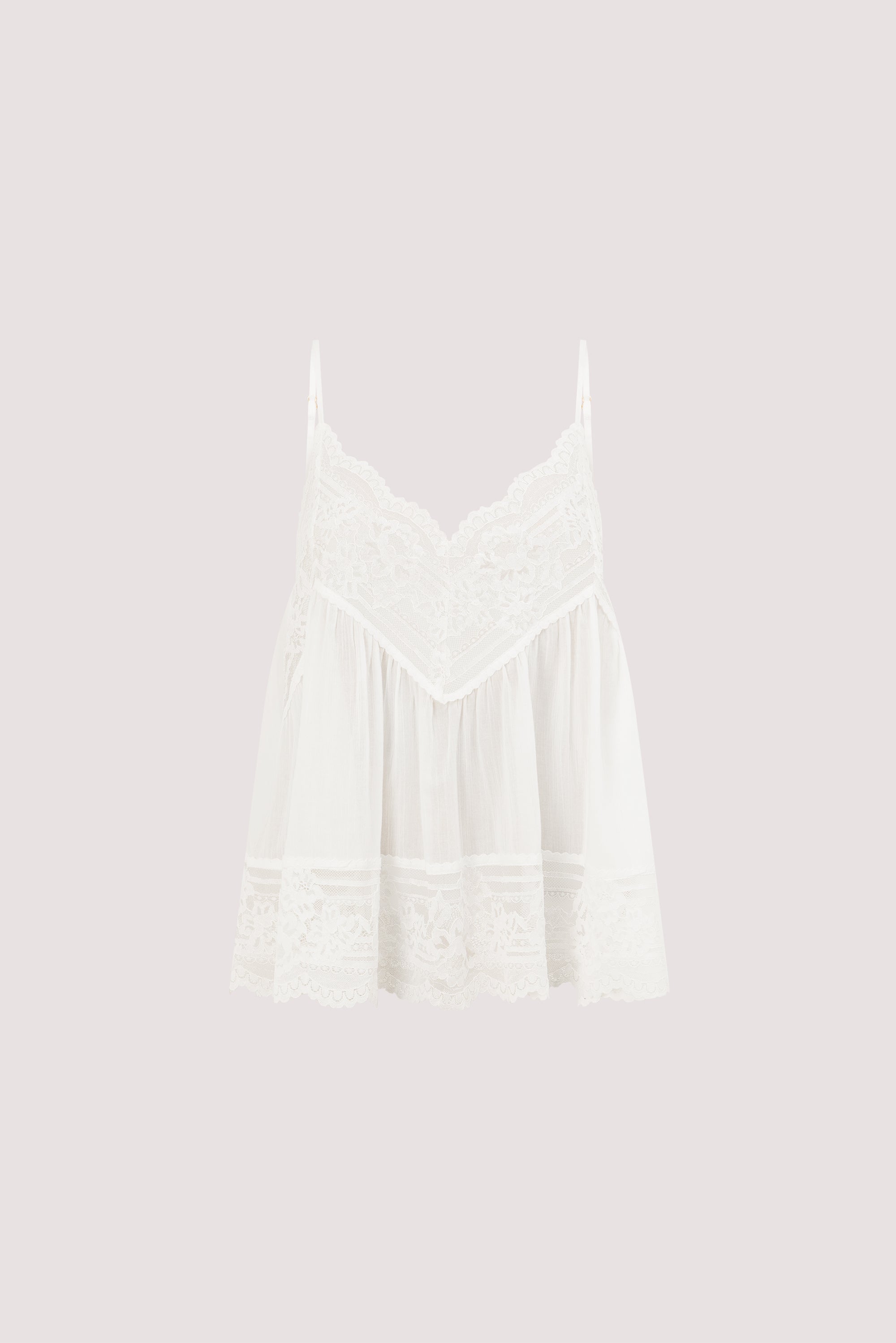 ELISA WHITE COTTON SHEER TOP