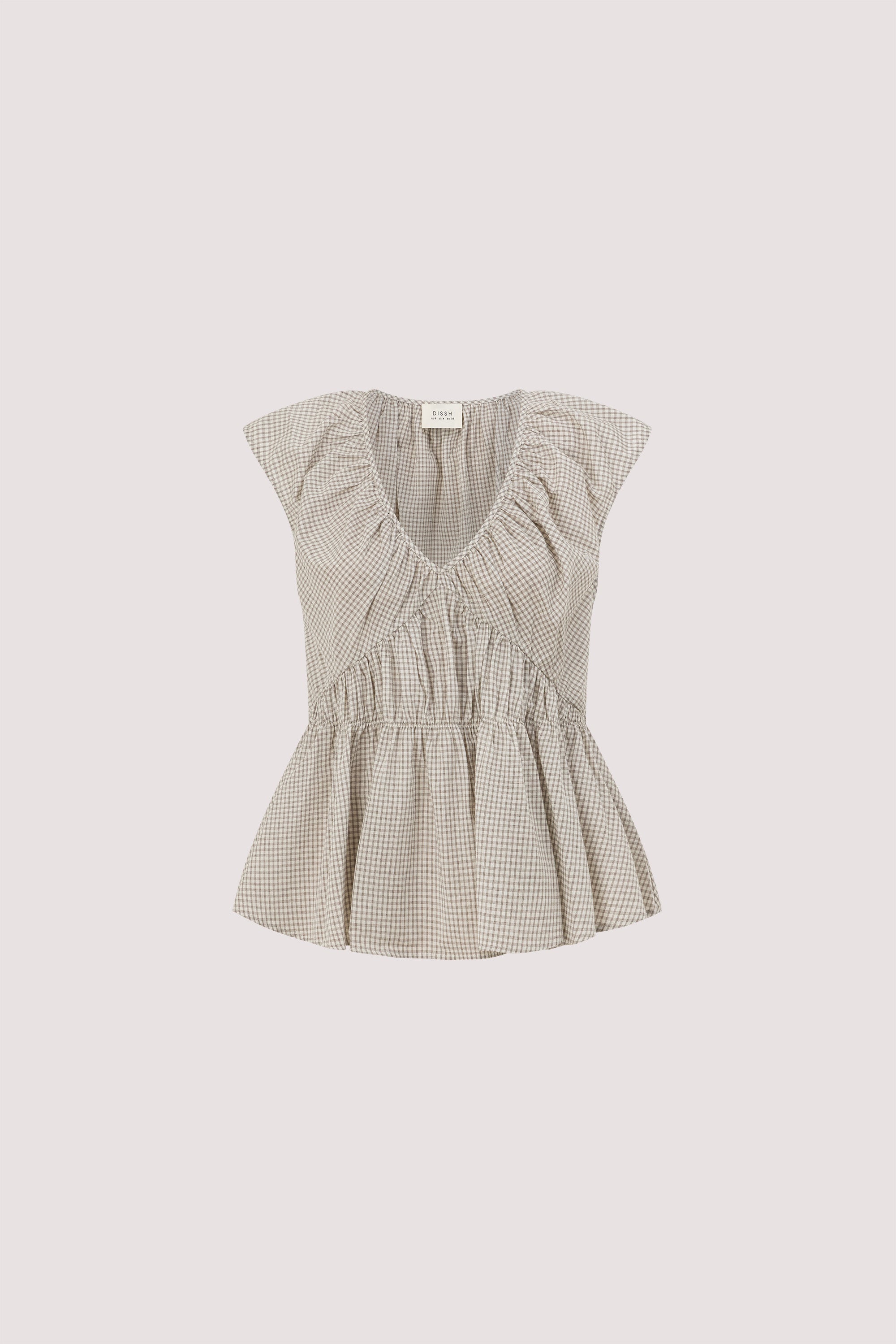 ARABELLA CREAM CHECK TOP