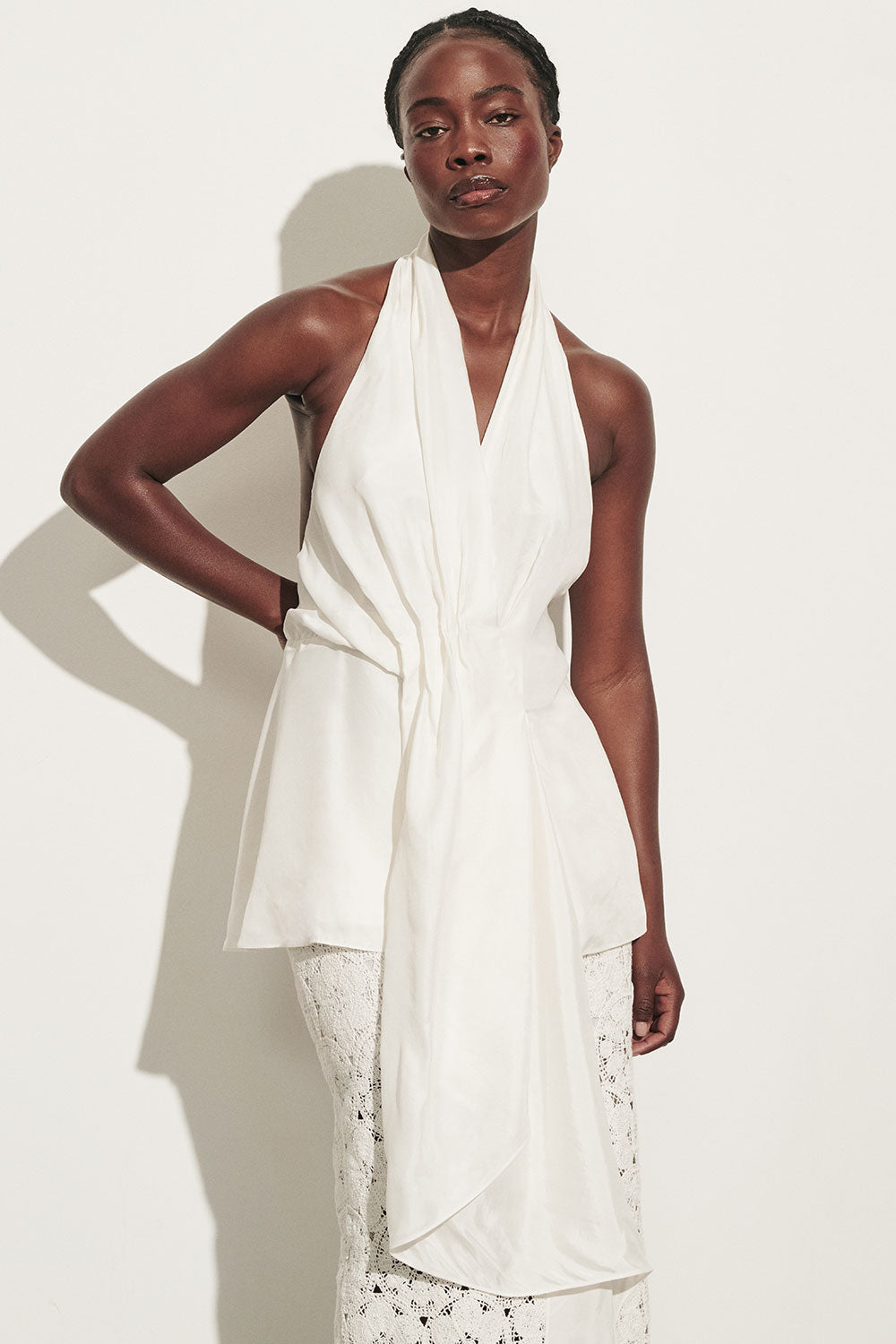 SARIAN WHITE CUPRO TOP