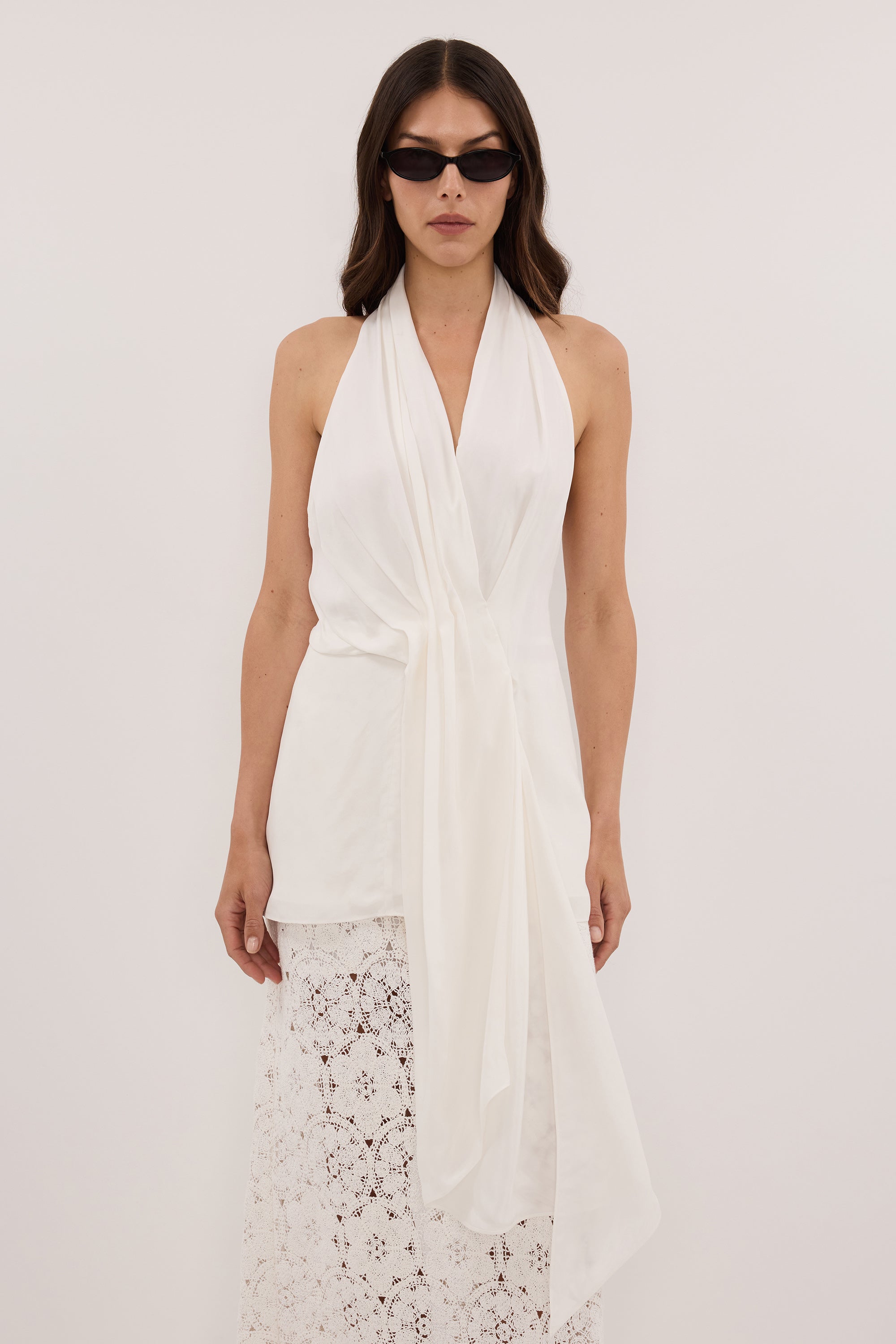 SARIAN WHITE CUPRO TOP