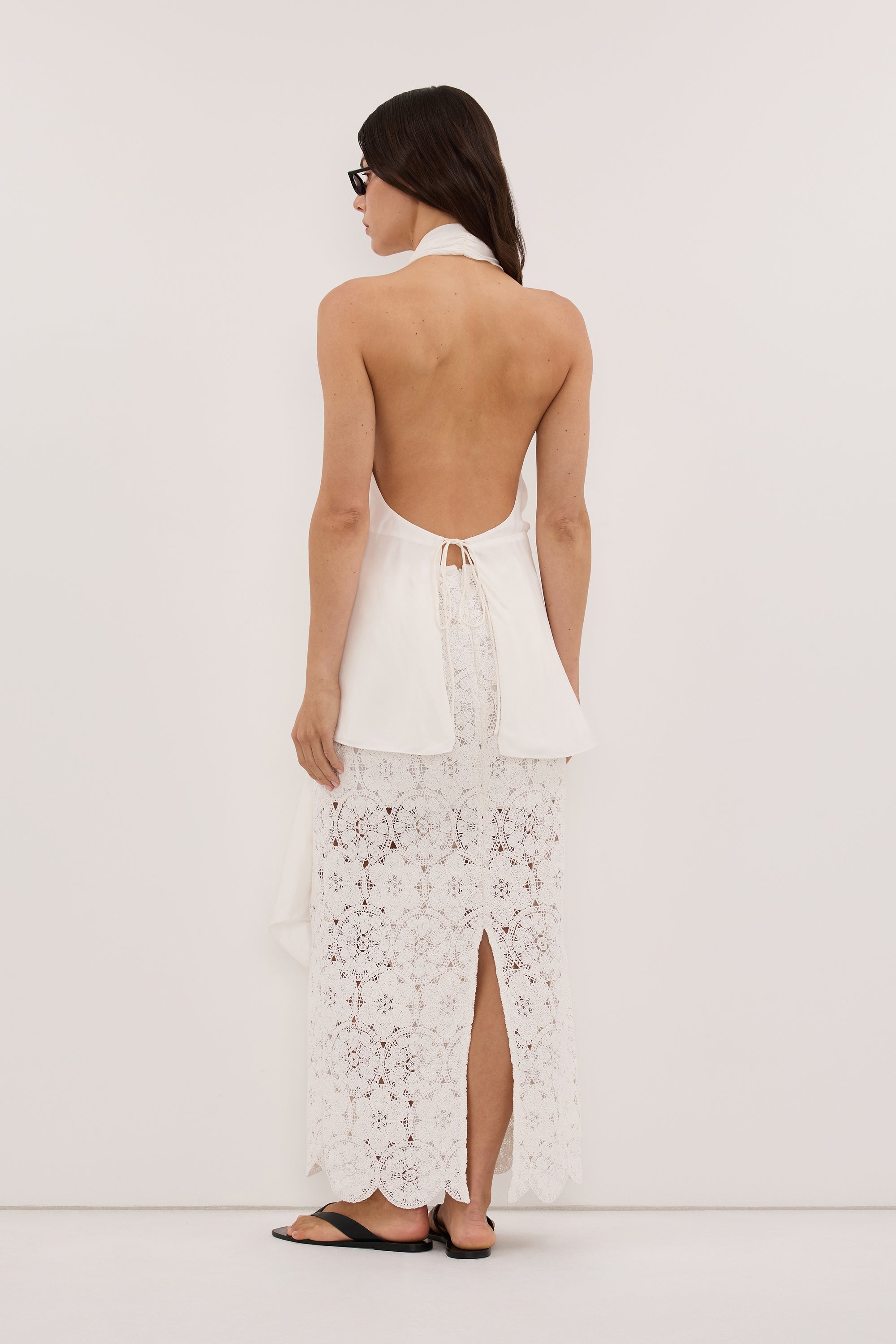 SARIAN WHITE CUPRO TOP