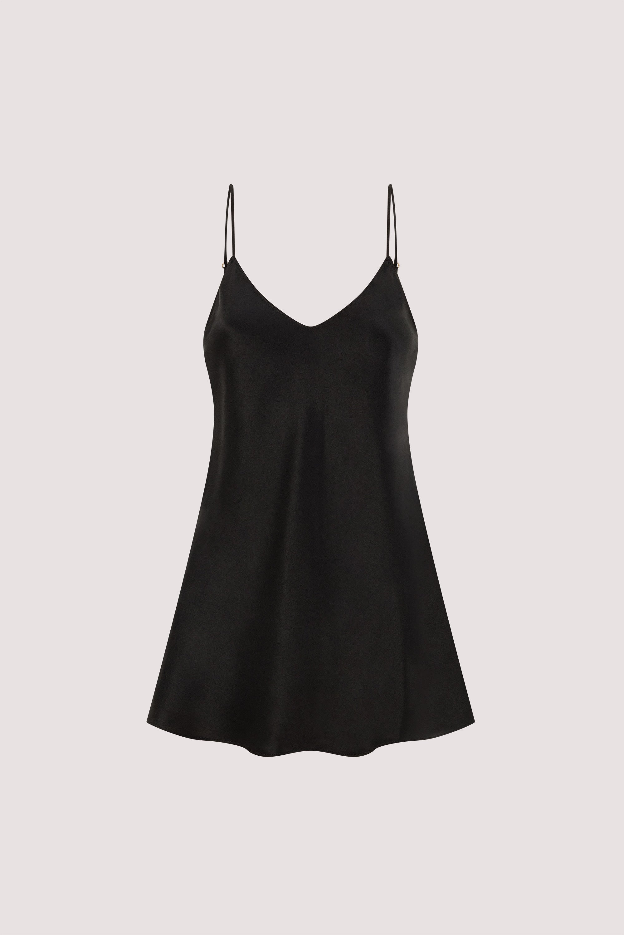 JOANNE BLACK SILK SLIP TOP