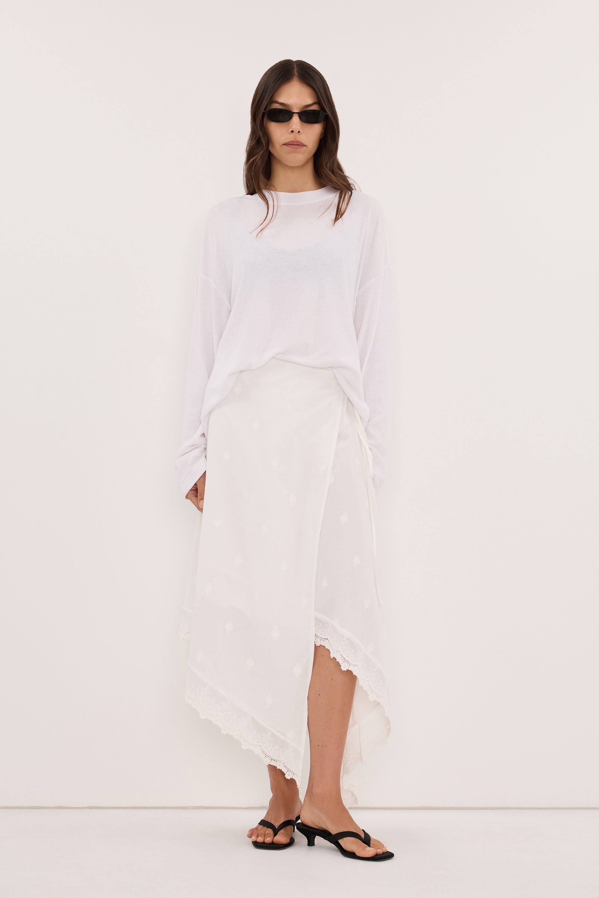 SIERRA WHITE HANDKERCHIEF SKIRT - PRE ORDER